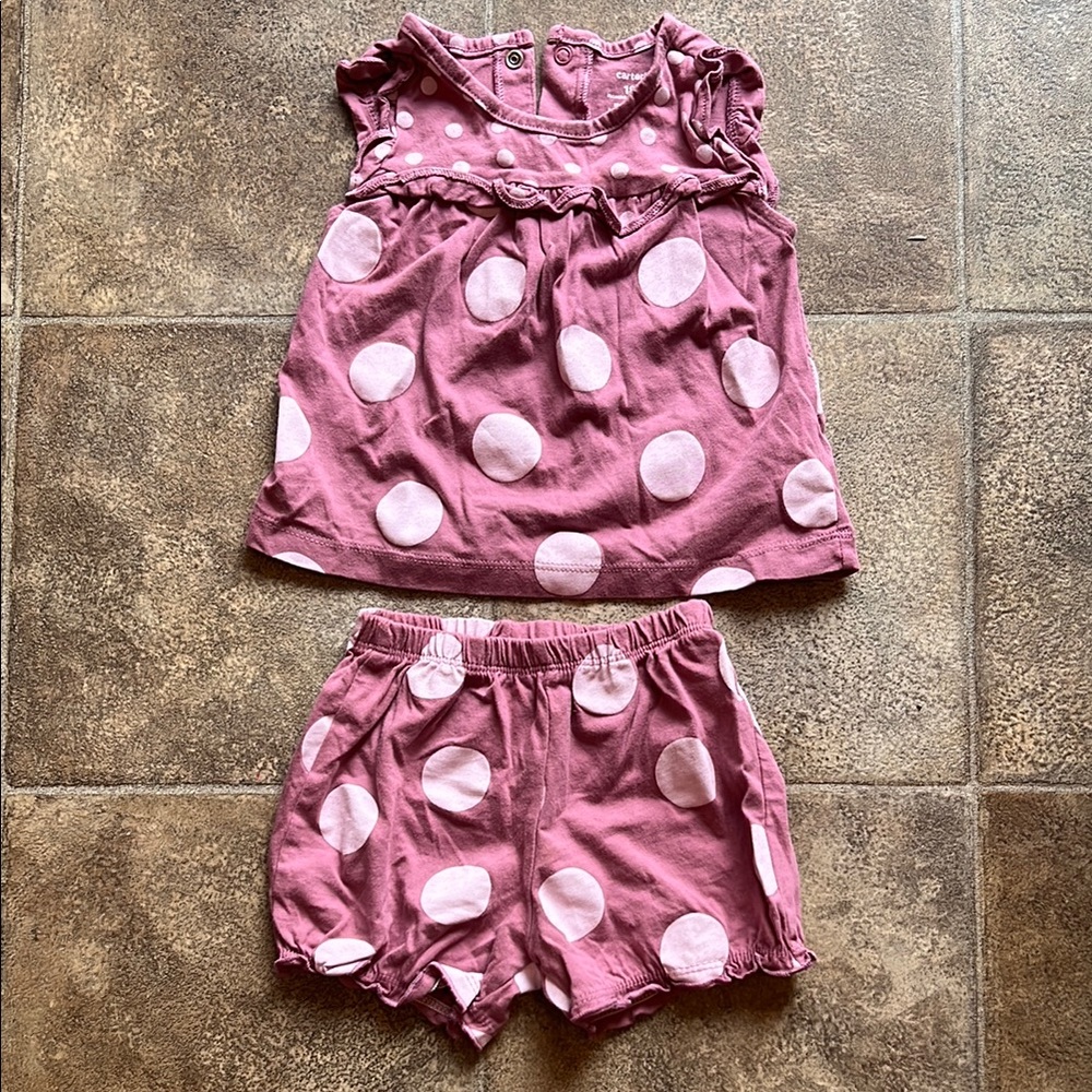 Carter's 18 month Pink Polka Dot Toddler Outfit